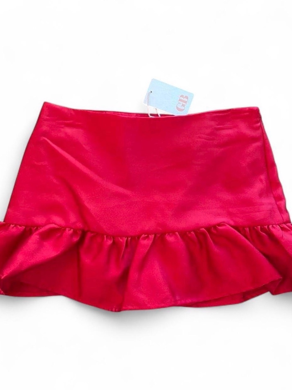 NWT Women’s Ruffle Hem Mini Skirt - Hot Pink